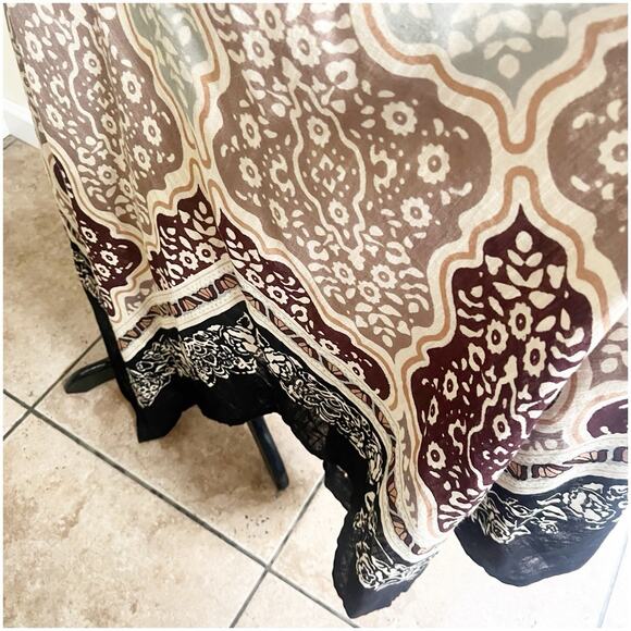 Soft Surroundings Midi Knit Smocked Dress Petite XL Asymmetrical Hem Multicolor - Picture 14 of 16